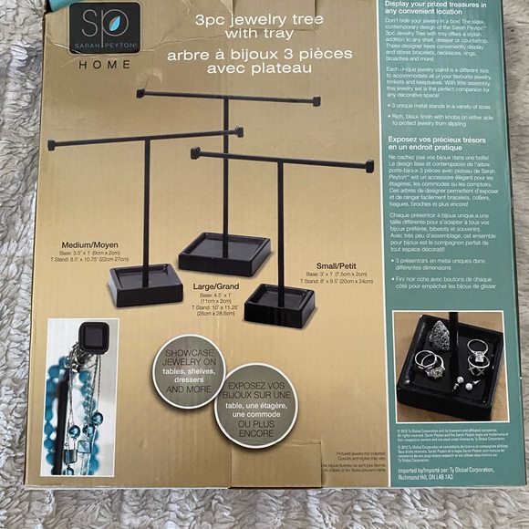 3 piece jewelry tree with tray - Picture 4 of 5